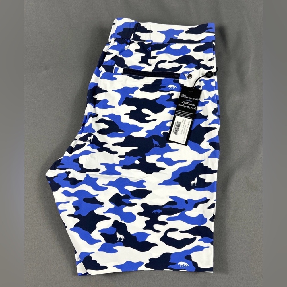 Greyson Swim Shorts Camo Scape Superior Print 33 x 8 Blue White